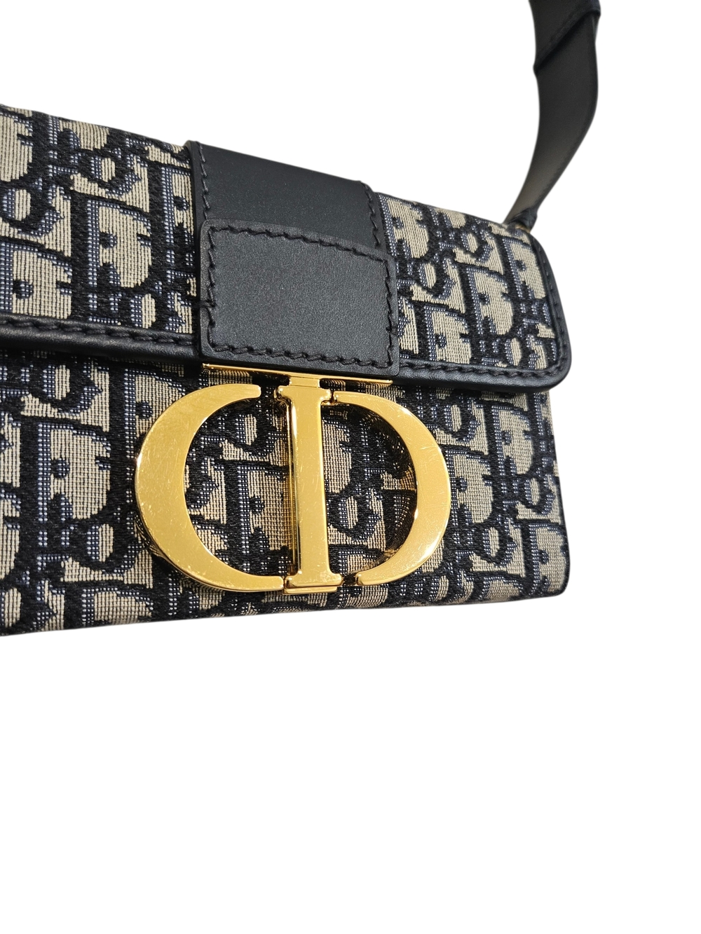 Christian Dior Oblique Jacquard 30 Montaigne Box Bag Navy "Excellent Condition " - Picture 5 of 12